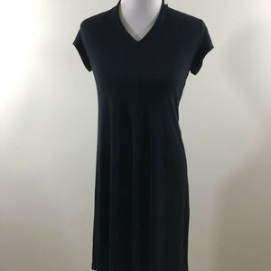 Eileen Fisher black short sleeve dress - womens XS